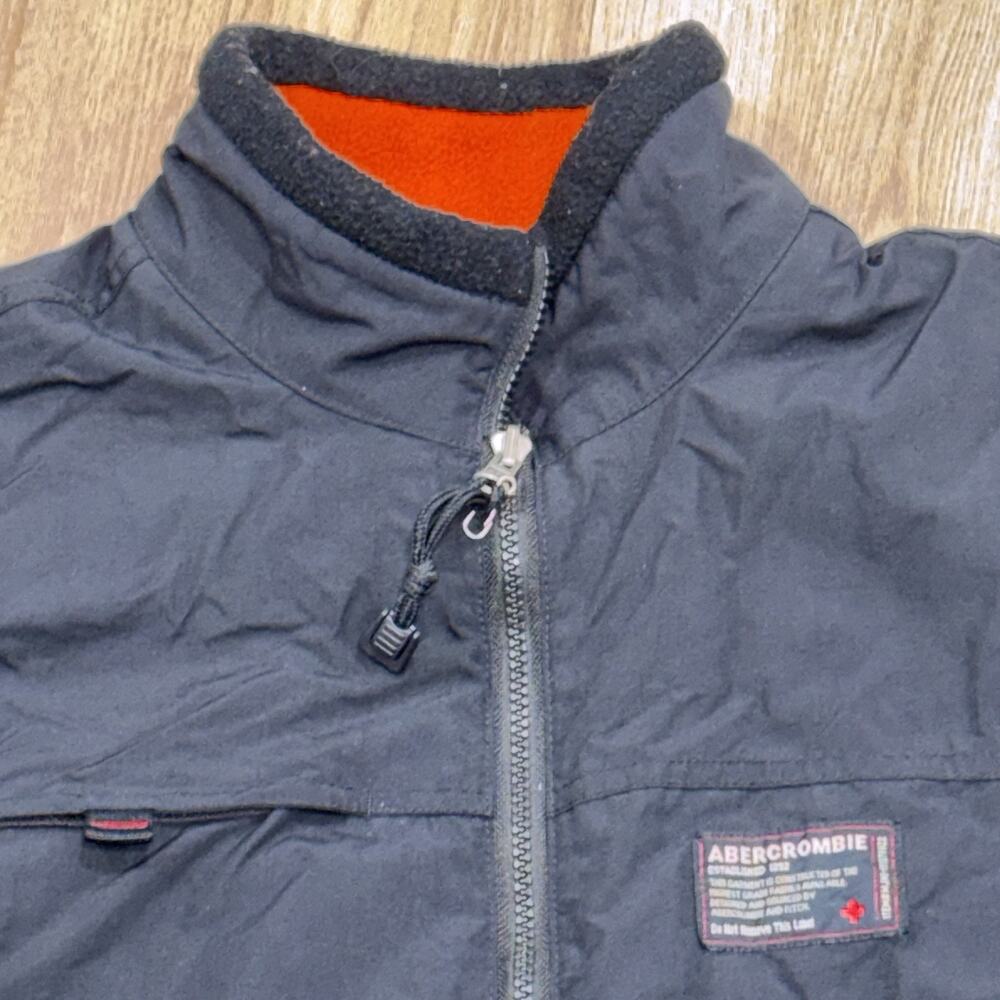 Vintage Abercrombie & Fitch Mens Reversible Jacket Winter Coat Men's Sz L Blue